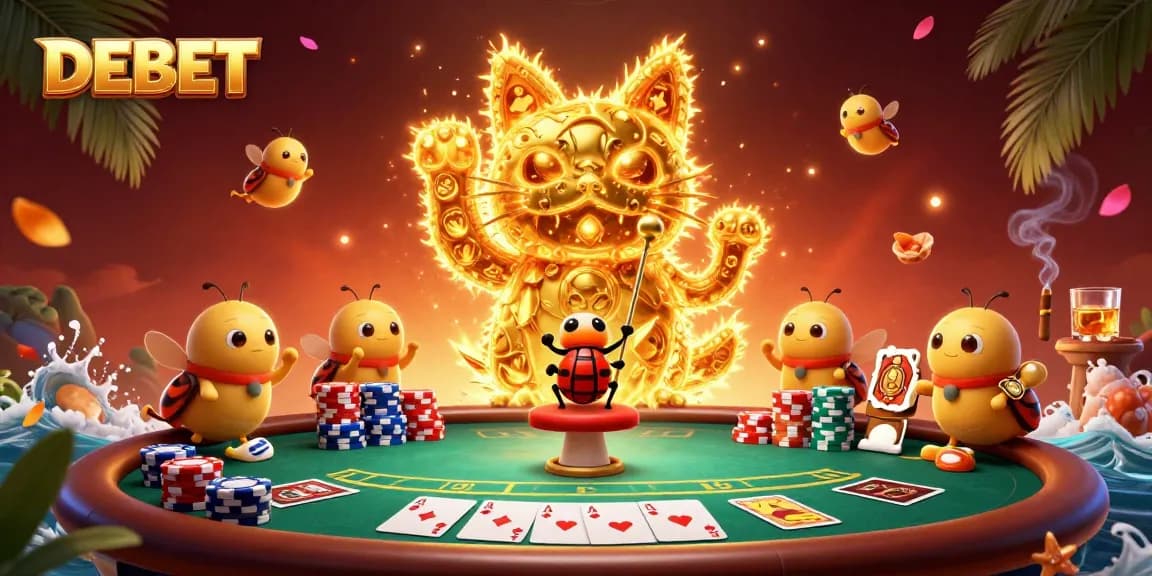 Experience the excitement of DEBET with captivating casino-themed digital art.