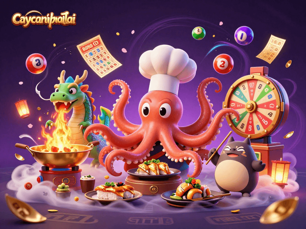 Experience thrilling wins with caycanhphattai in this vibrant 3D casino illustration