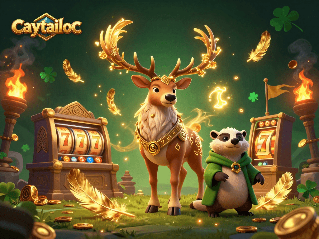 Spin the slot reels in caytailoc's enchanting world filled with golden treasures and mystical characters.