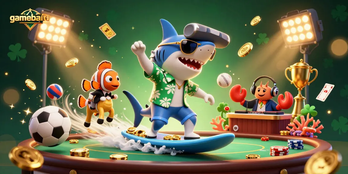 gamebaivn unveils a spectacular poker scene with vibrant characters and energetic casino elements.