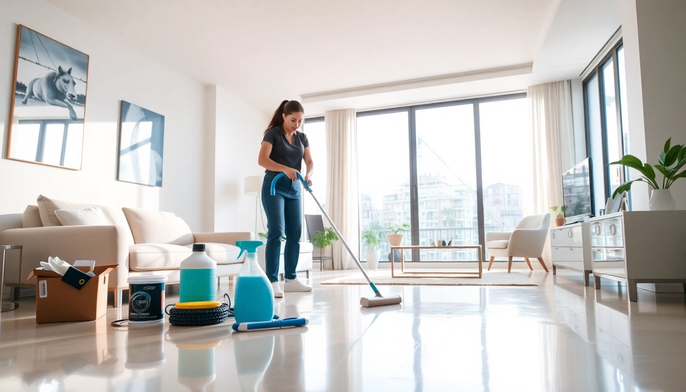 Efficient bond cleaning Logan service in a bright, organized apartment environment.
