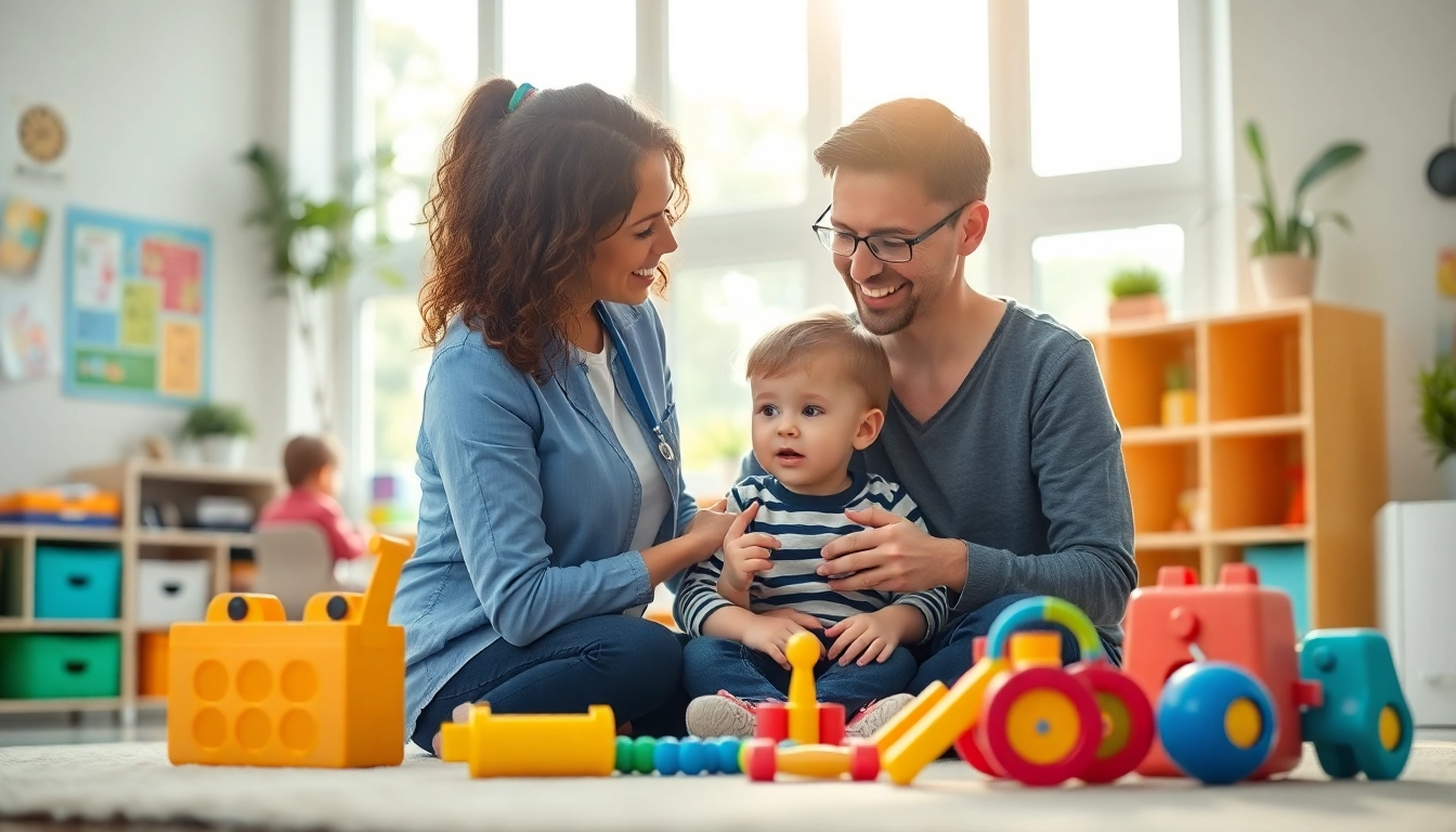 Engaging ABA therapy in Brighton session with a therapist and child in a colorful space.
