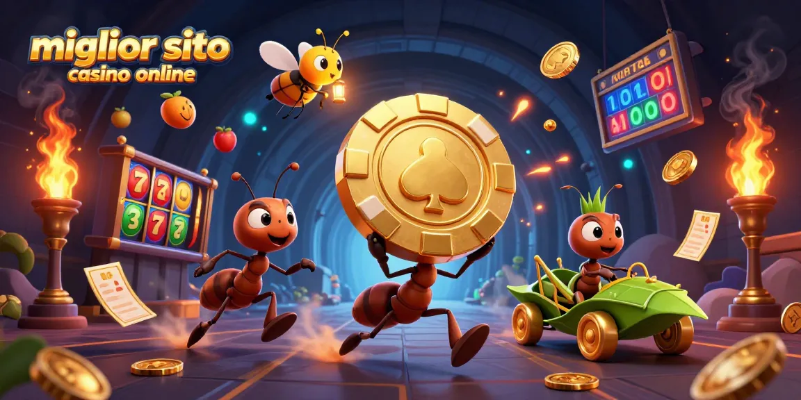 Gioca nei migliori casinò online con una scena coinvolgente di animali e chip d'oro.
