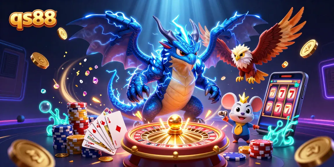 Engage with qs88's thrilling 3D casino adventure featuring dynamic characters and vibrant game elements.