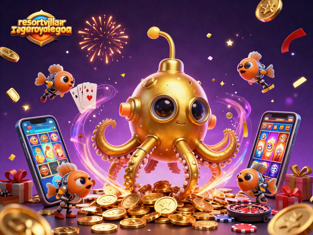 Engage with resortvillageroyalegoa while winning big with vibrant slot games and golden coins.
