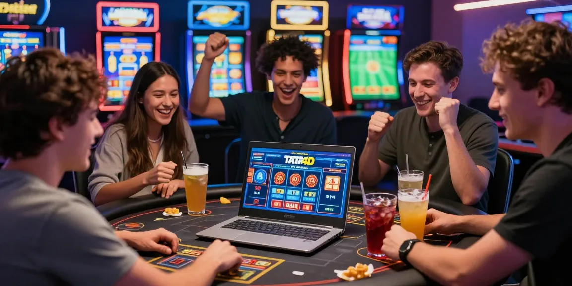 Tampilan permainan TATA4D Mix Parlay yang menarik dengan pemain bahagia merayakan kemenangan.