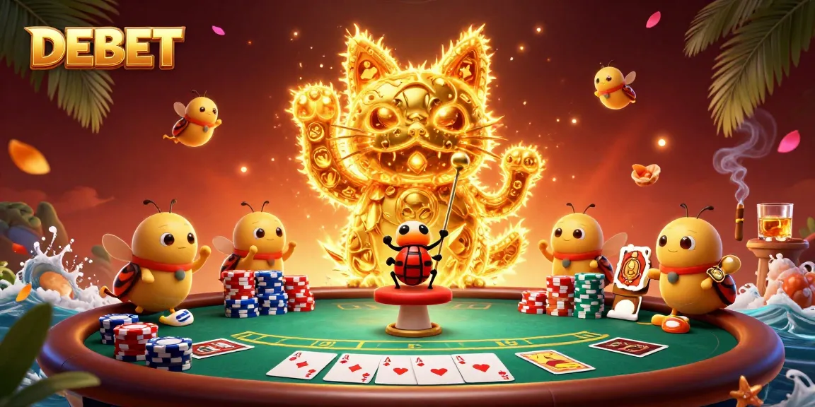 Experience the excitement of DEBET with captivating casino-themed digital art.