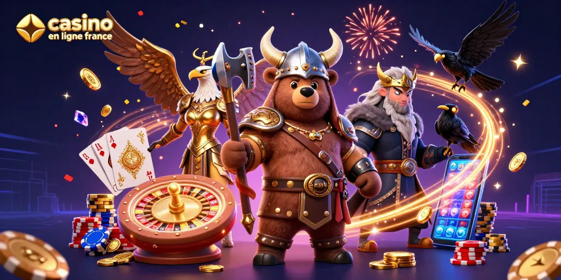 Casino en ligne France : Illustrer la victoire avec des personnages de casino en 3D