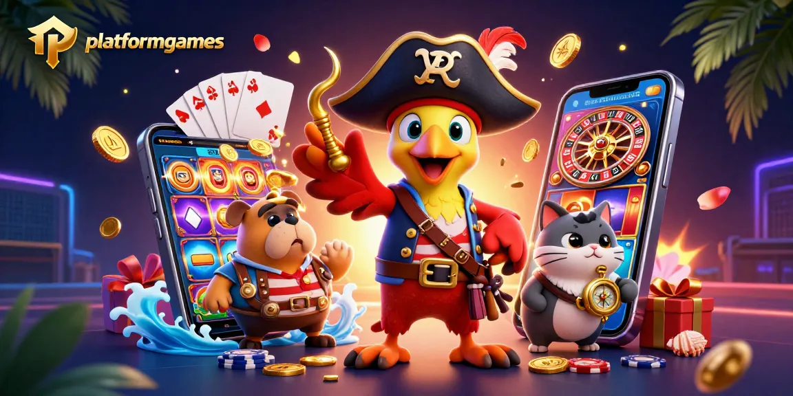 Experience thrilling gameplay with platformgames featuring colorful slot games and lively casino characters.