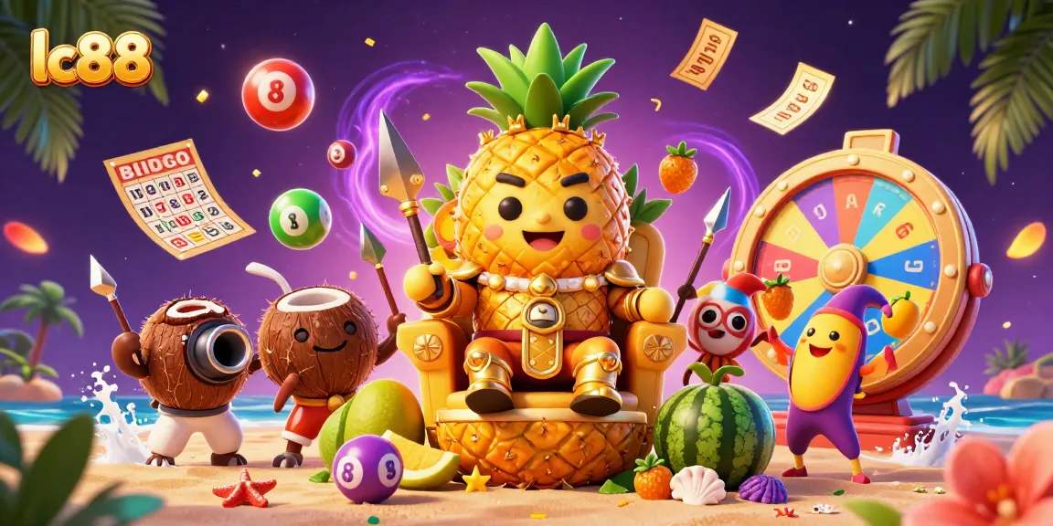 Spin the vibrant lc88 slot games and win big amidst colorful tropical elements.