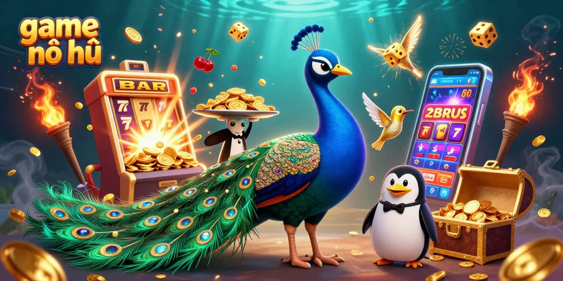 Experience the excitement of game nổ hũ with colorful jackpot symbols and dynamic casino elements.