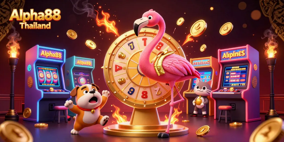 Spin prizes at Alpha88 Thailand with vibrant casino elements and exciting contest imagery.