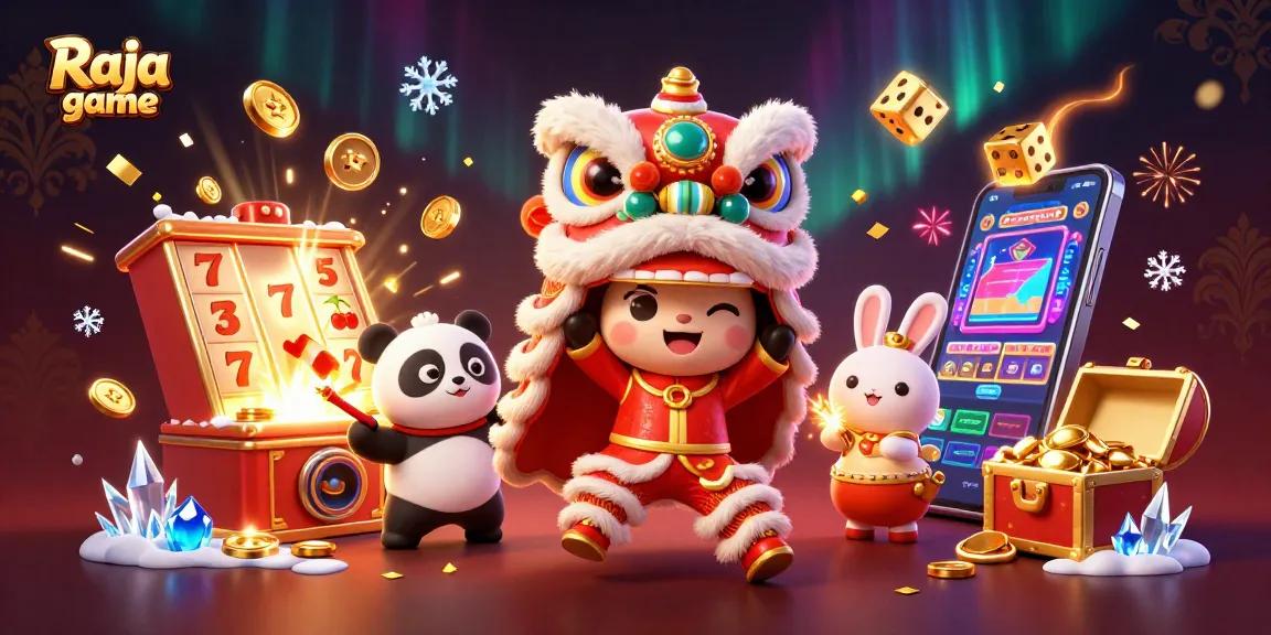Experience thrilling action with Raja game through animated characters in a vibrant casino scene.