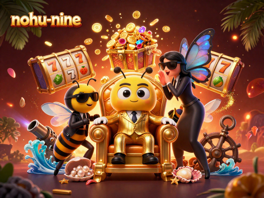Experience the thrill of nohu-nine with a dynamic gambling scene featuring a bumblebee mob boss!