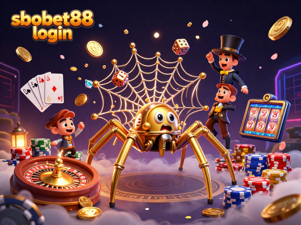 Bet on sbobet88 login with a steampunk twist, surrounded by golden coins and a spinning roulette wheel.