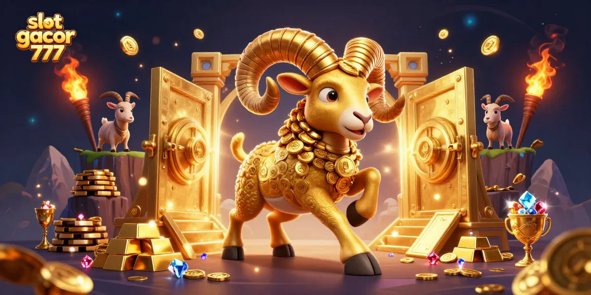 Experience big wins with slot gacor 777 amidst a vibrant scene of golden treasures and excitement.