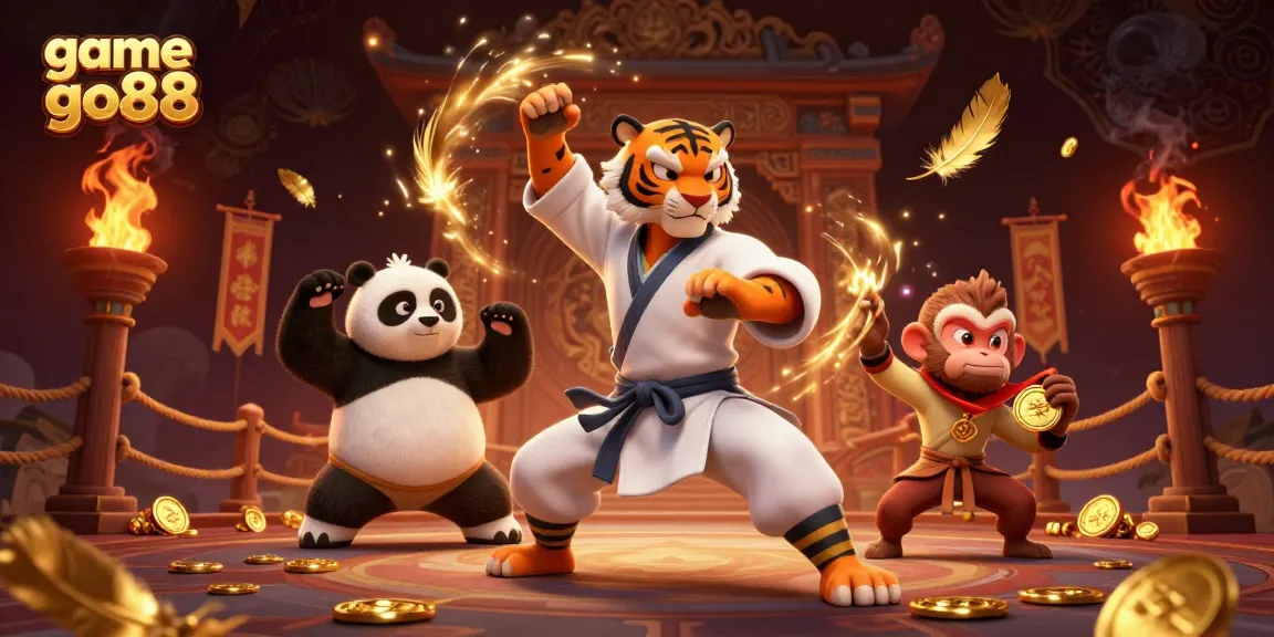 Experience thrilling games at game go88 with a kung fu mastery scene capturing excitement and strategy!