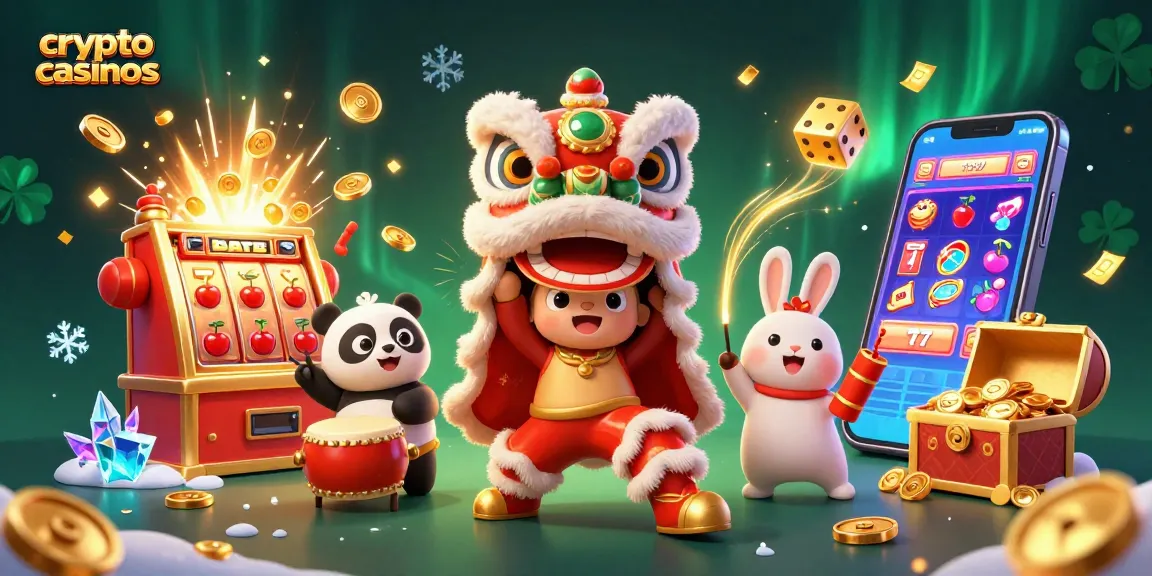 Découvrez les crypto casinos avec ce visuel festif mettant en scène des personnages de danse.