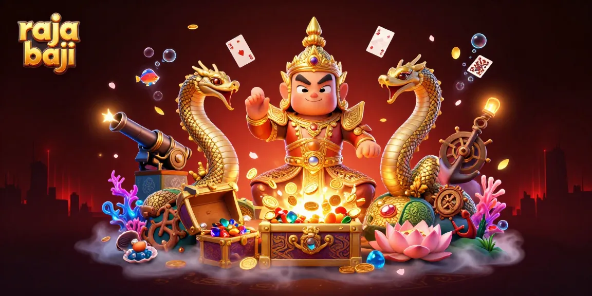 Experience the vibrant excitement of raja baji with a lively online casino scene featuring dynamic characters and game elements.
