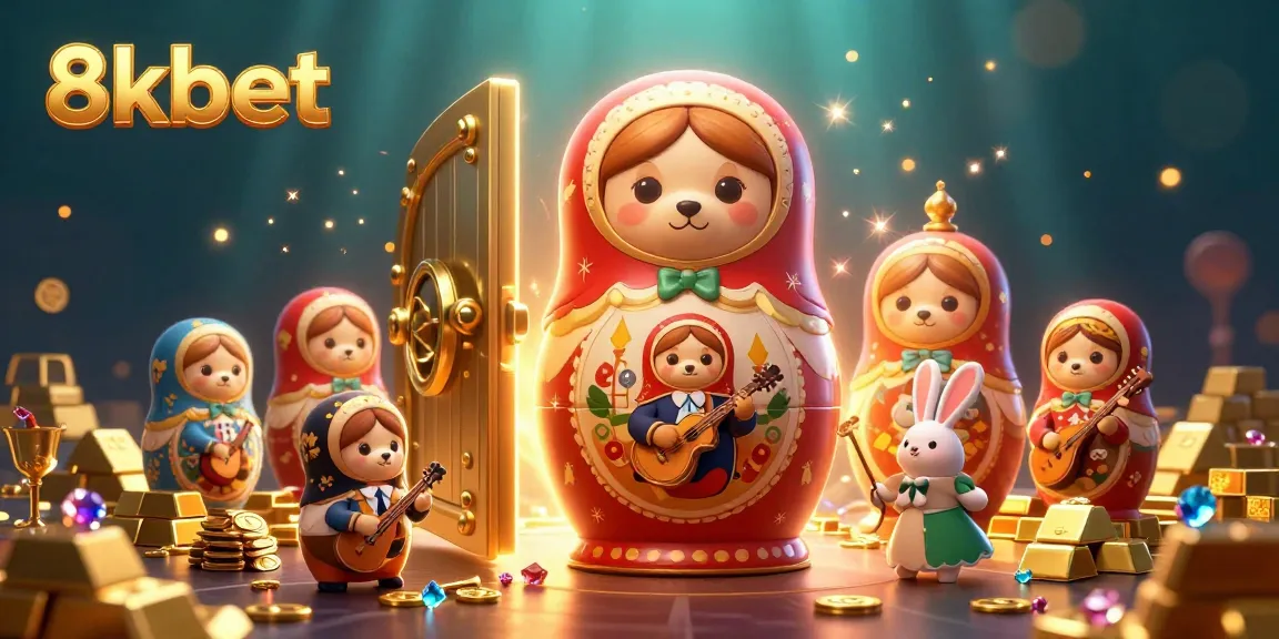 Join the 8kbet adventure with a playful Vladimir bear and surprises in every layer.