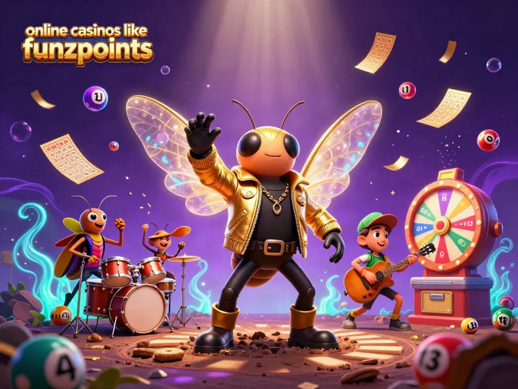Experience thrilling gameplay at online casinos like funzpoints, showcasing dynamic game elements and vibrant characters.