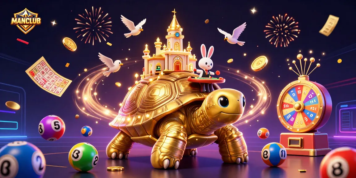 Experience the excitement at MANCLUB with a vibrant 3D casino illustration featuring dynamic elements for thrilling gameplay.