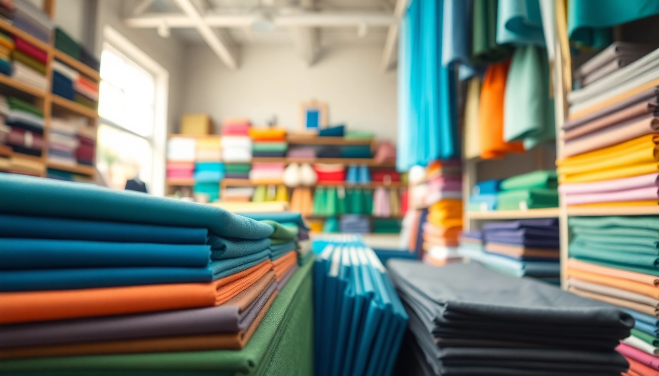 Geniet van tricot per meter kopen met kleurrijke stoffen in een uitnodigende winkelomgeving.