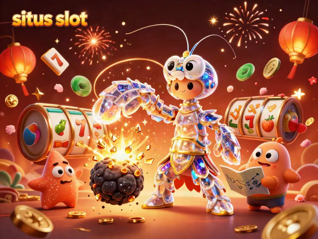 Experience exciting gameplay with situs slot-themed illustration featuring vibrant characters and casino elements.