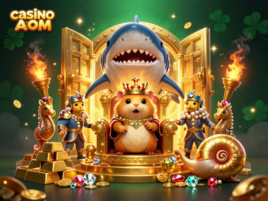 Gioca nei casino non ADM con un re criceto dorato e guardie cavalluccio marino attorno a tesori scintillanti.