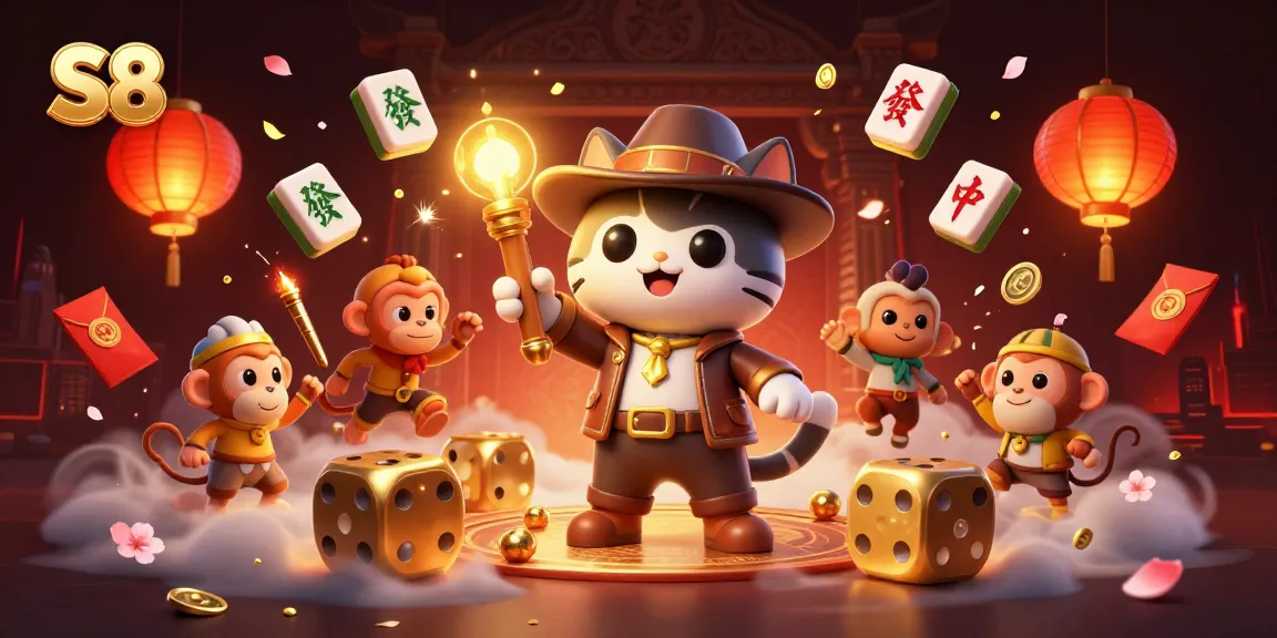 Join the thrilling adventure at S8, discovering casino treasures amid a vibrant 3D world.