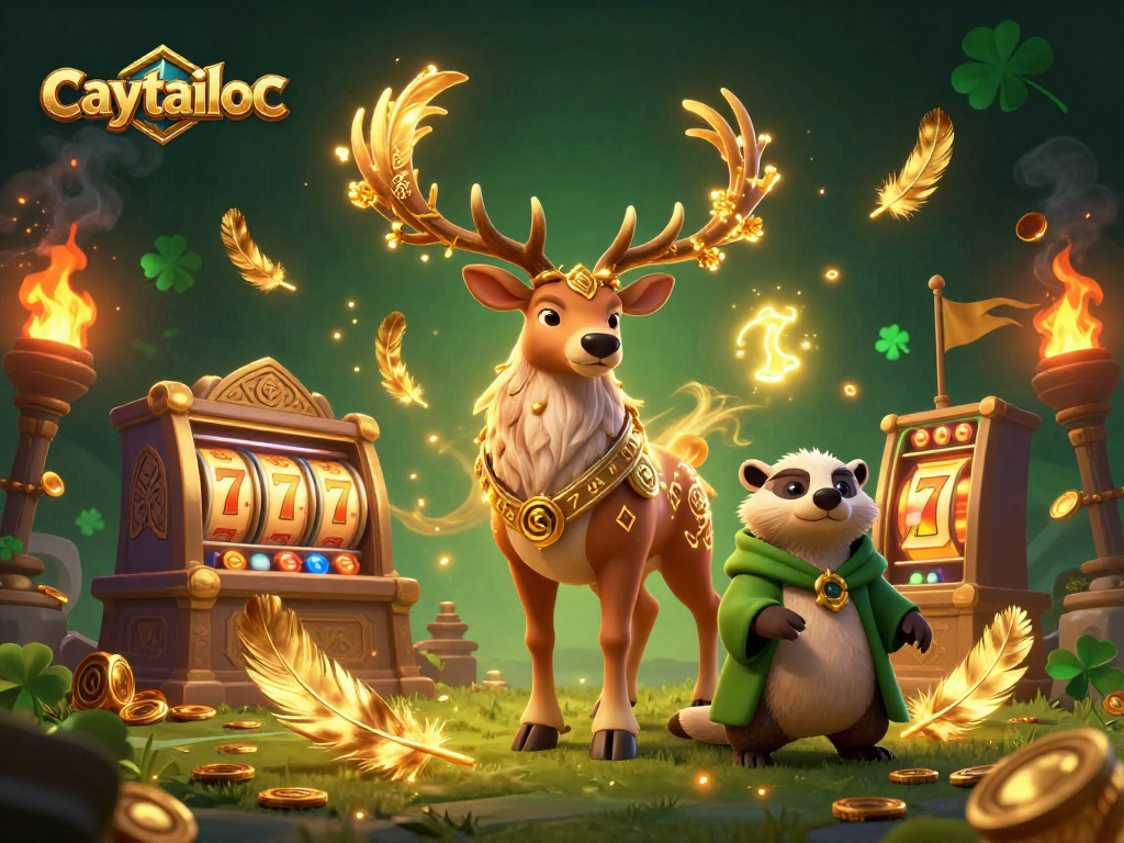 Spin the slot reels in caytailoc's enchanting world filled with golden treasures and mystical characters.