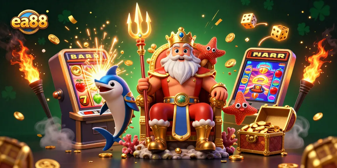 Experience incredible jackpots at ea88 with vibrant slot machines and sea-themed characters.