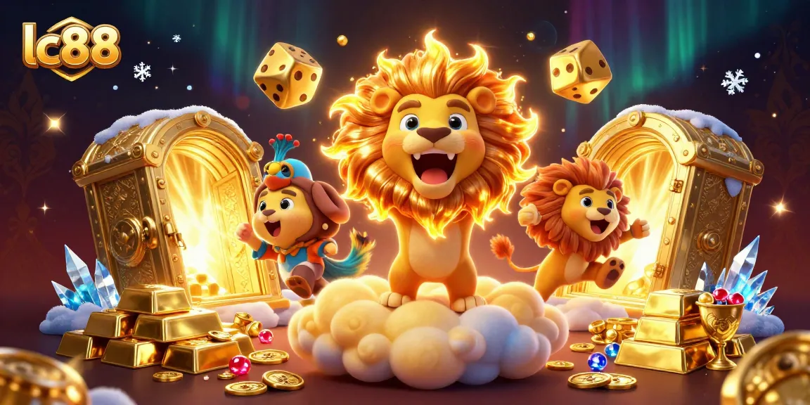 Experience the thrill of lc88 with a dazzling 3D display of golden treasures and gaming excitement.