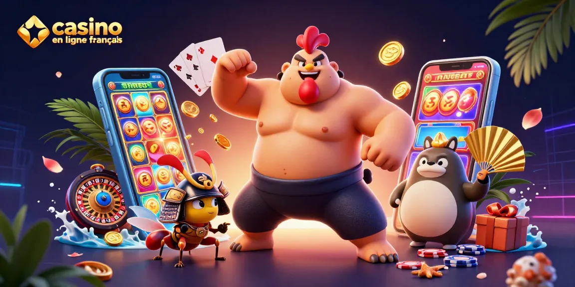 Les personnages du casino en ligne français s'affrontent dans un monde ludique rempli de gains.