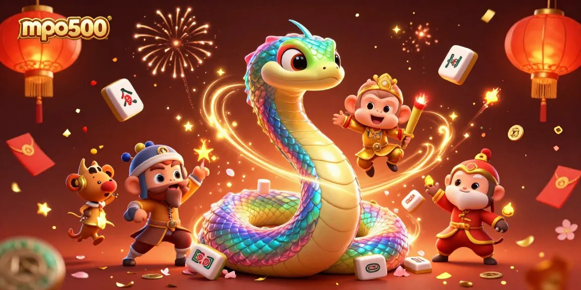 Experience the vibrant excitement of mpo500 with spectacular 3D gaming visuals and festive casino elements.