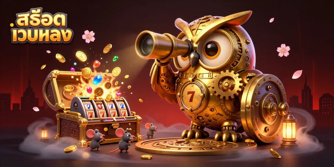 Spin and win with สล็อตเว็บตรง at this vibrant, engaging casino scene filled with gold coins, characters, and immersive casino elements.