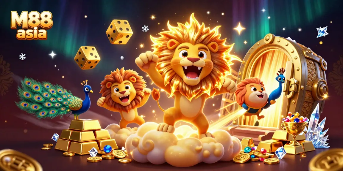 M88 asia elevates your gaming experience with exciting casino visuals and thrilling gold treasures.