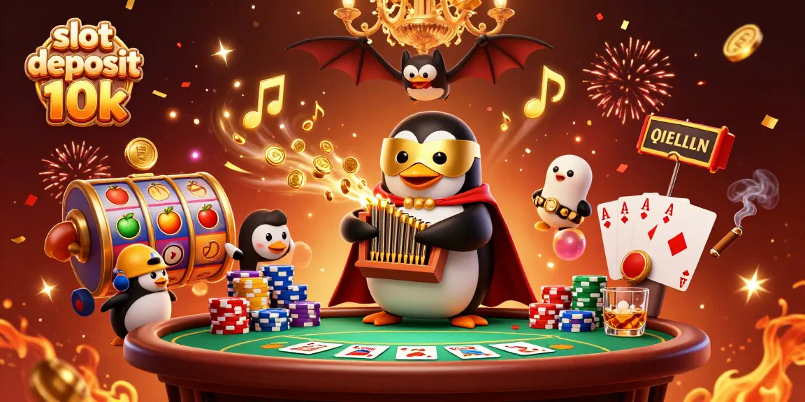 Experience excitement with slot deposit 10k and animated characters celebrating a casino adventure.