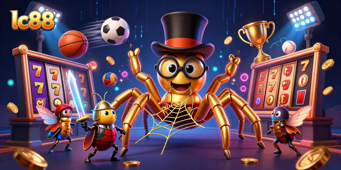 Experience the excitement at lc88 with a vibrant 3D casino illustration showcasing thrilling gaming elements.