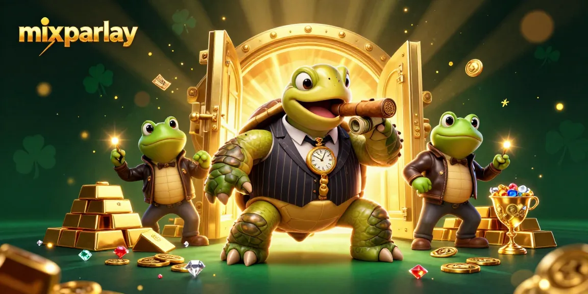 Place your bets with mix parlay strategies, as cartoon characters showcase exciting gambling elements.