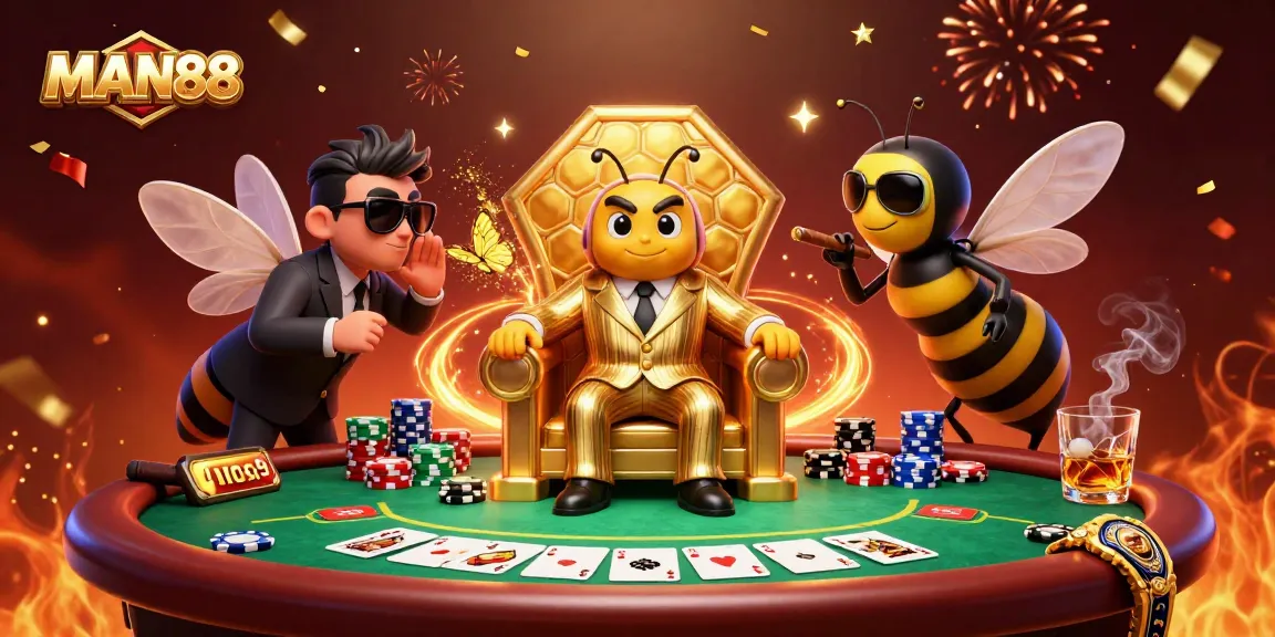 Experience the excitement of betting at MAN88 with this vibrant poker scene.