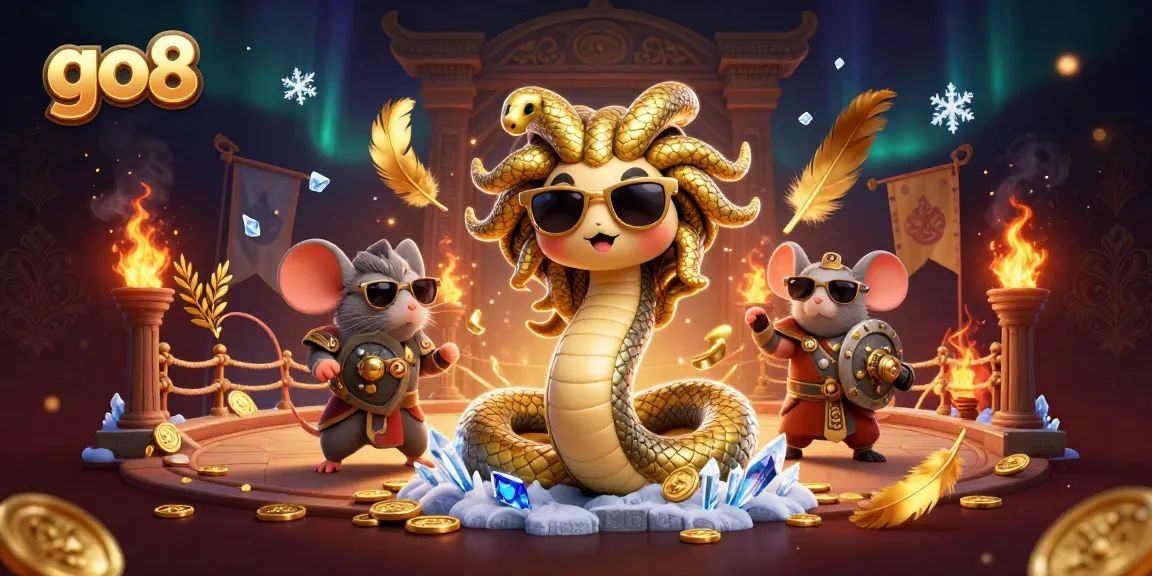 Engage with go8's thrilling experiences amid a dynamic 3D gaming scene featuring beloved characters.