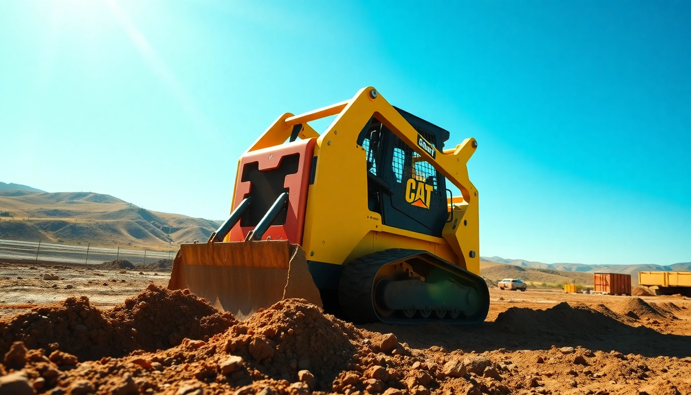 Bobcat excavator diligently working on a construction site, showcasing its powerful capabilities.