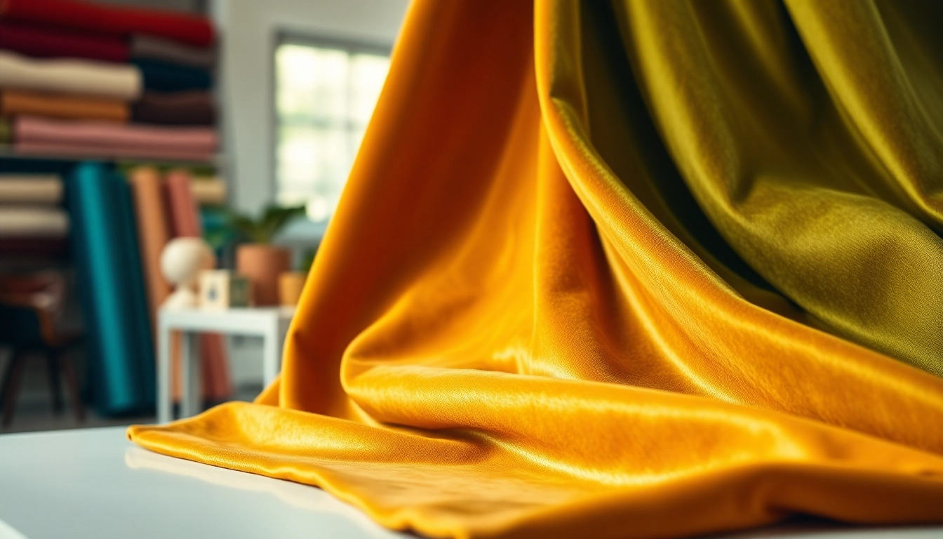 Velours de panne per meter showcased as luxurious fabric with shiny texture en detail.