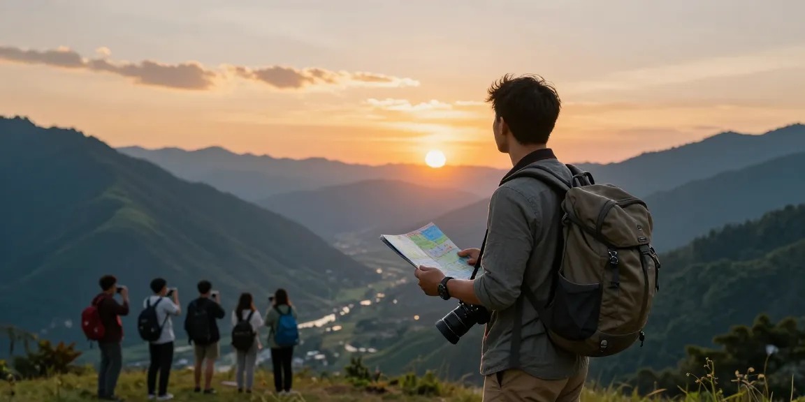 NAGA2000 traveler experiencing breathtaking sunset at a scenic international location, capturing unforgettable memories.