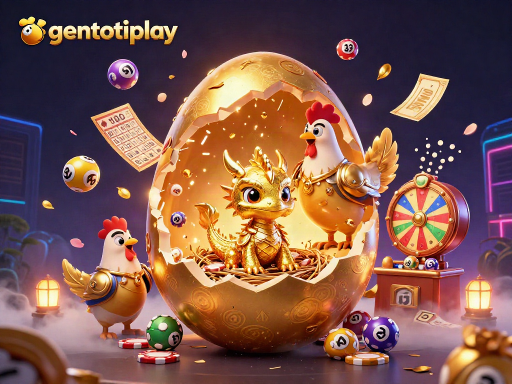 Menangkan hadiah lotere dengan agentotoplay dalam ilustrasi menakjubkan dari peternakan emas dan naga kristal.