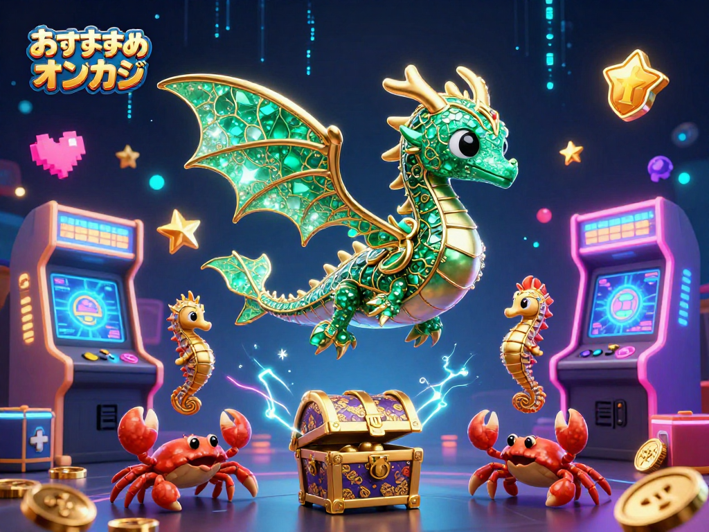 おすすめオンカジで遊ぶ海のドラゴンと鮮やかなゲームシーン。