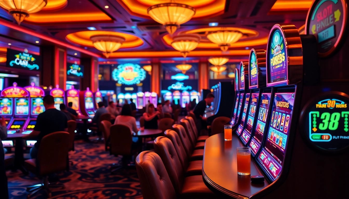 Menampilkan slot88 dan suasana kasino yang cerah dan menyenangkan untuk pemain.