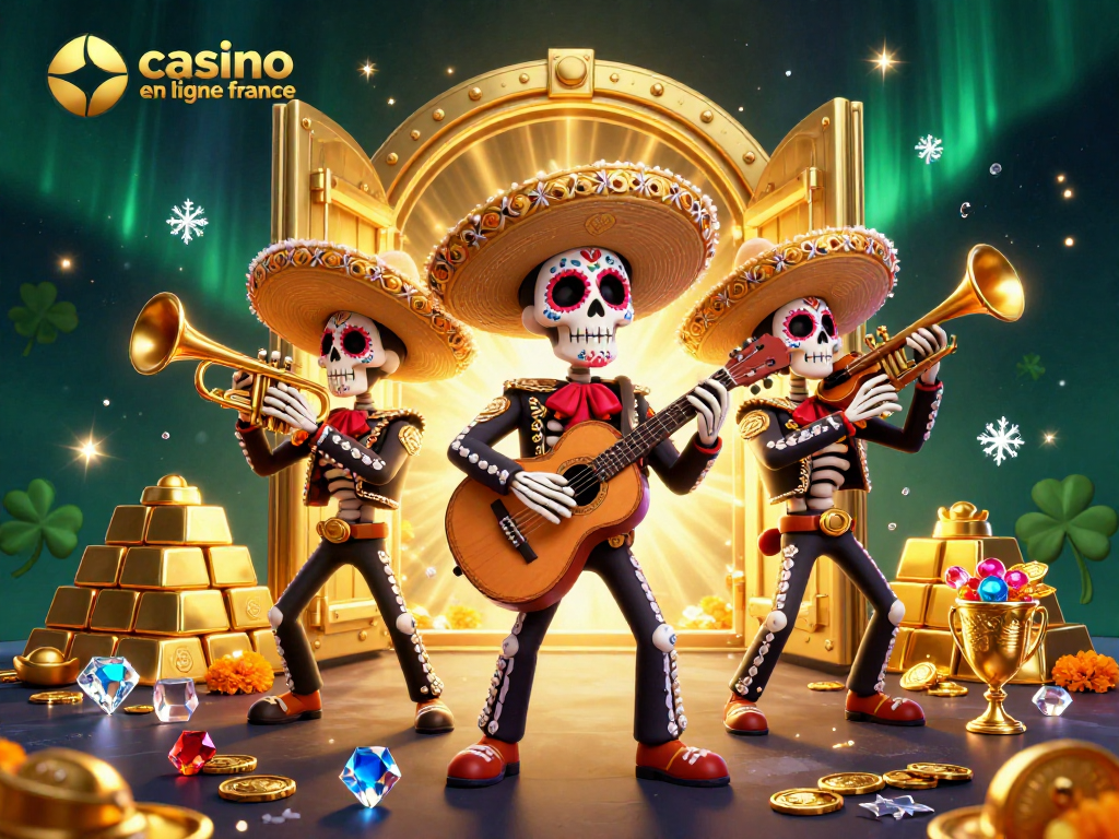 Obtenez des gains au casino en ligne France avec notre band de mariachi festif et des trésors scintillants.
