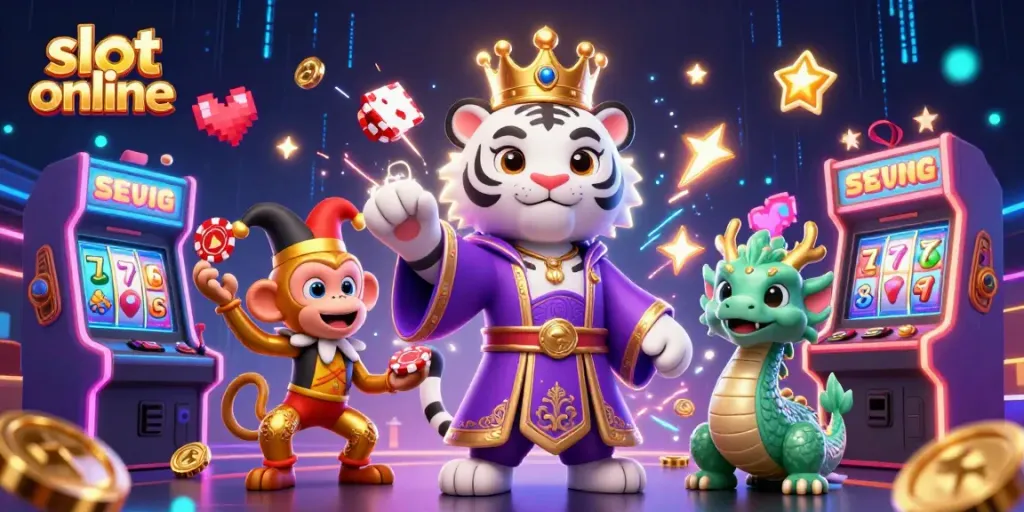 Experience thrilling gameplay with slot online, featuring vibrant characters and game elements in an engaging casino scene.